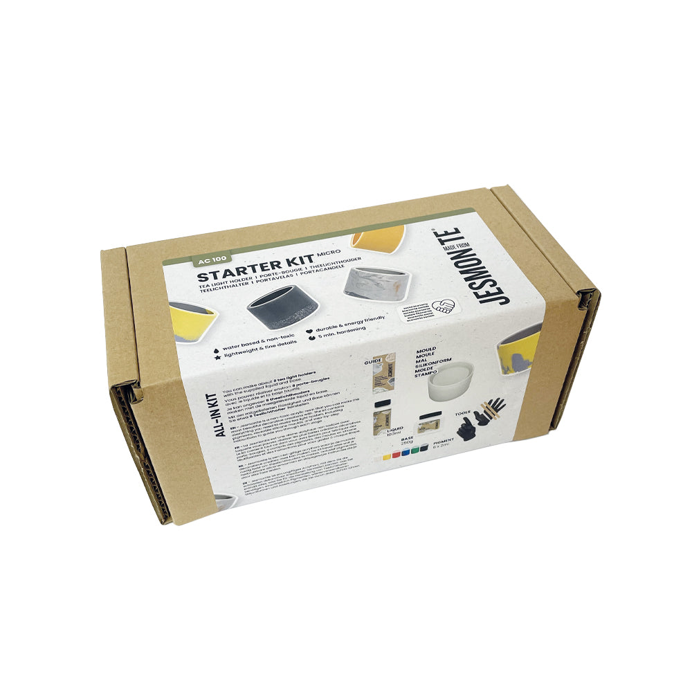 Woodberg - باكيج للمُبتدئين لصناعة حامل شموع - Jesmonite AC100 MICRO KIT