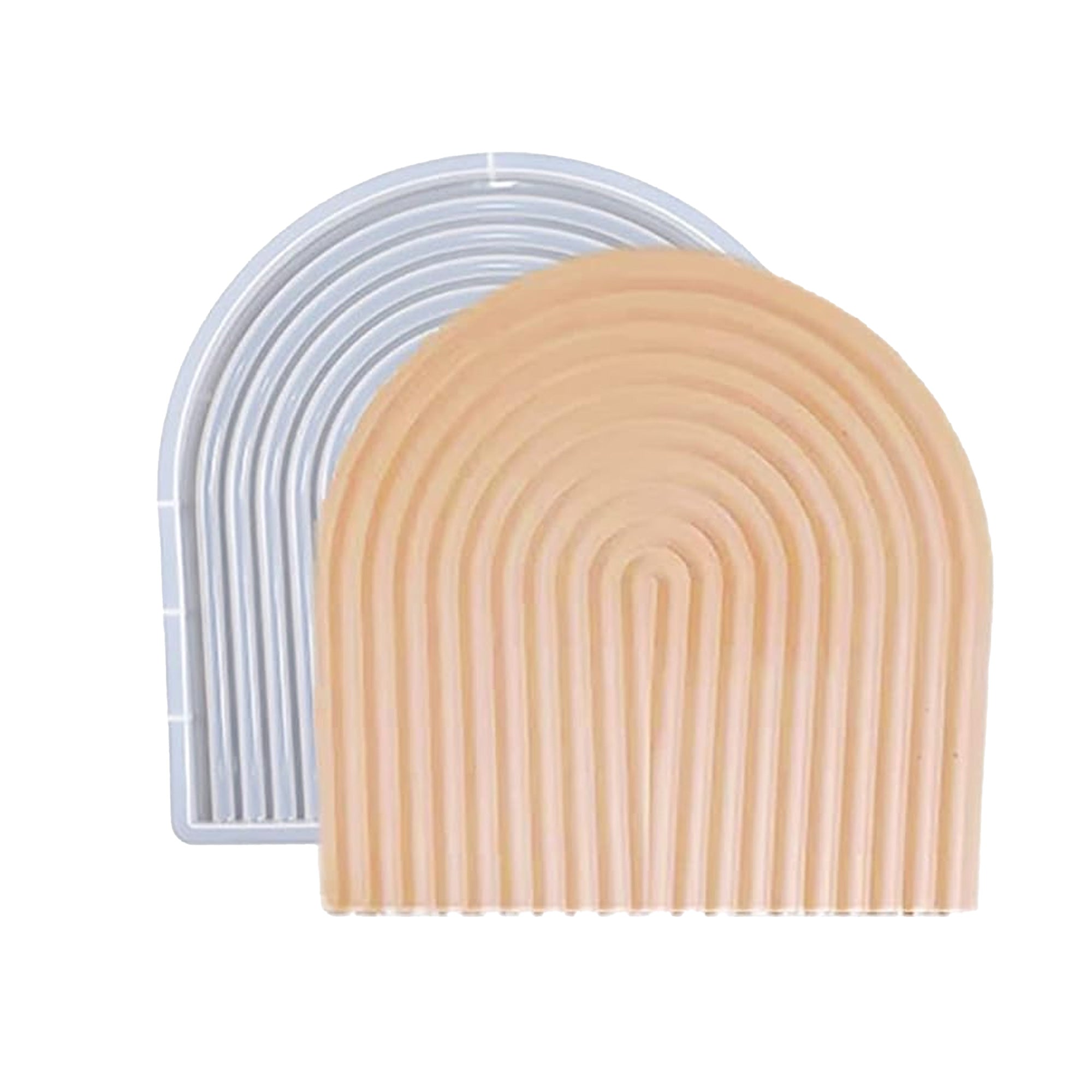 Woodberg - قالب سيليكون قوس محزز مموج حجم وسط للريزن و التيرازو