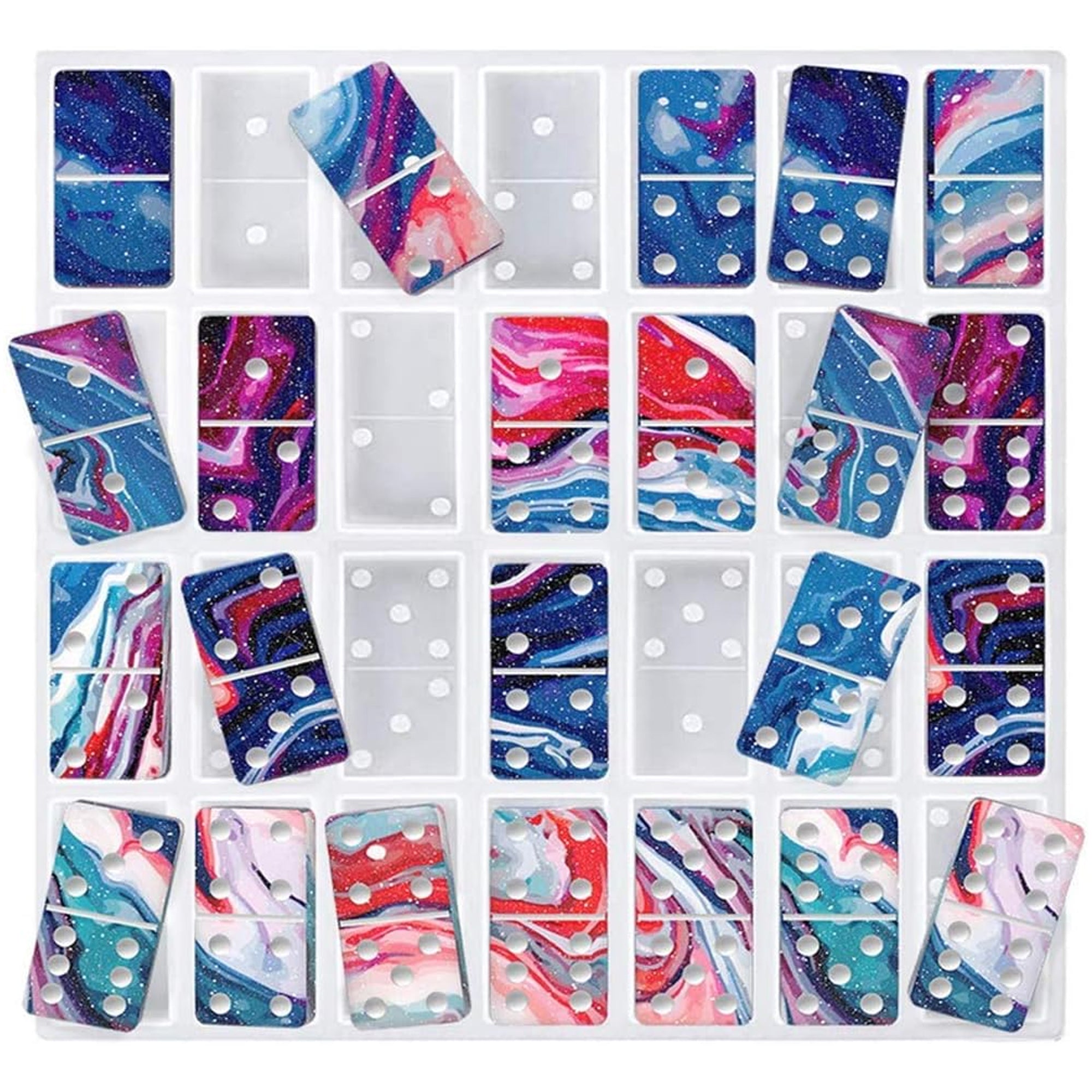 Woodberg - قالب سيليكون لصناعة قطع لُعبة الدومينو من الريزن و الجيسمونايت