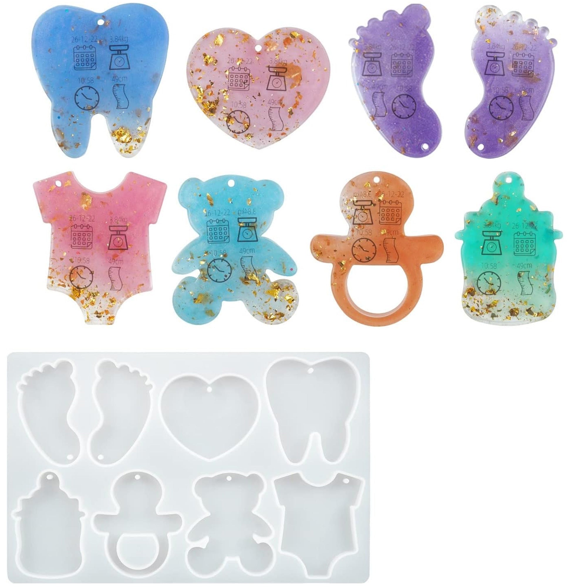 Woodberg - قالب توزيعات بيبي و أطفال ترند 8 أشكال للريزن و الجيسمونايت