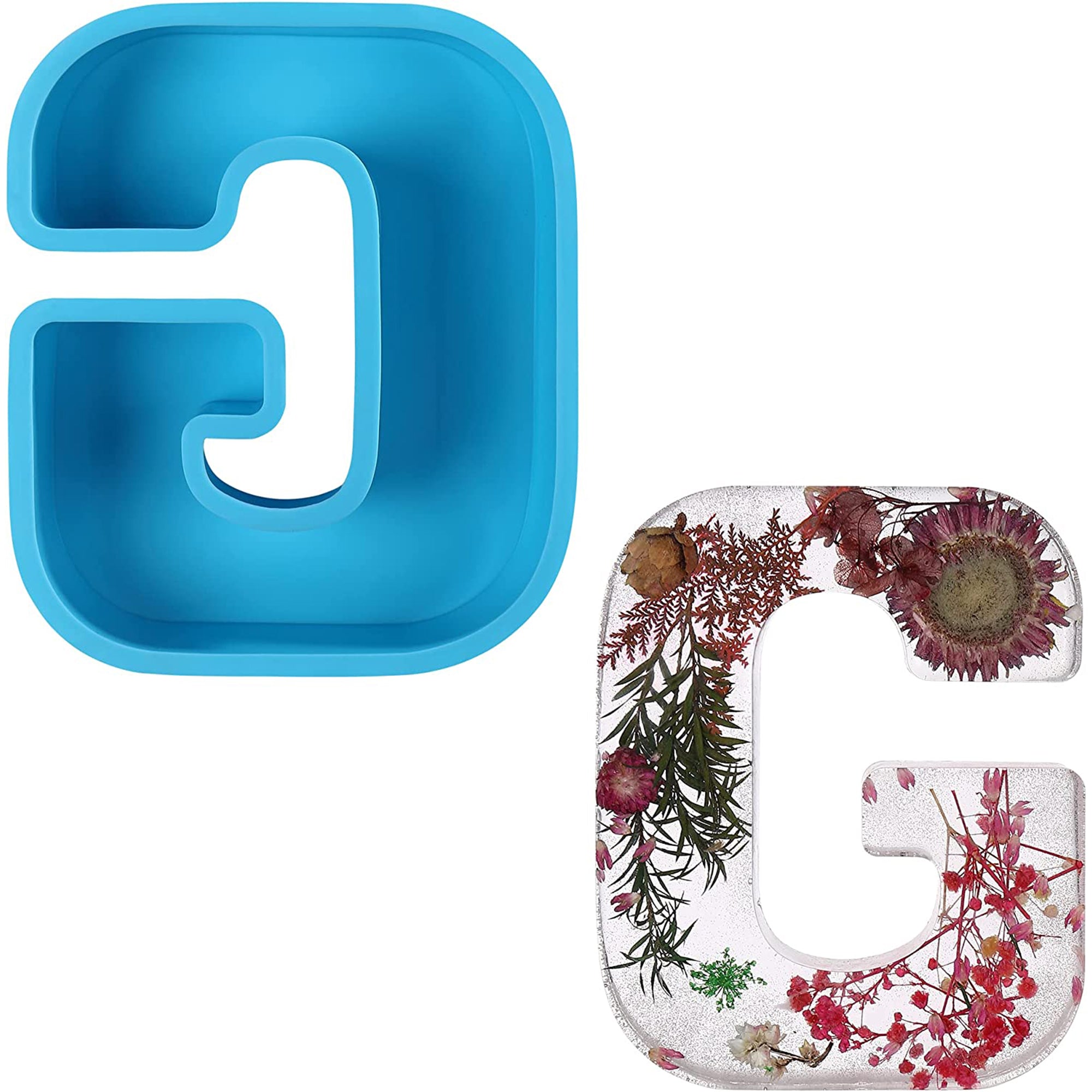 Woodberg - قالب سيليكون حرف G بالانجليزي لصب الريزن و الجيسمونايت