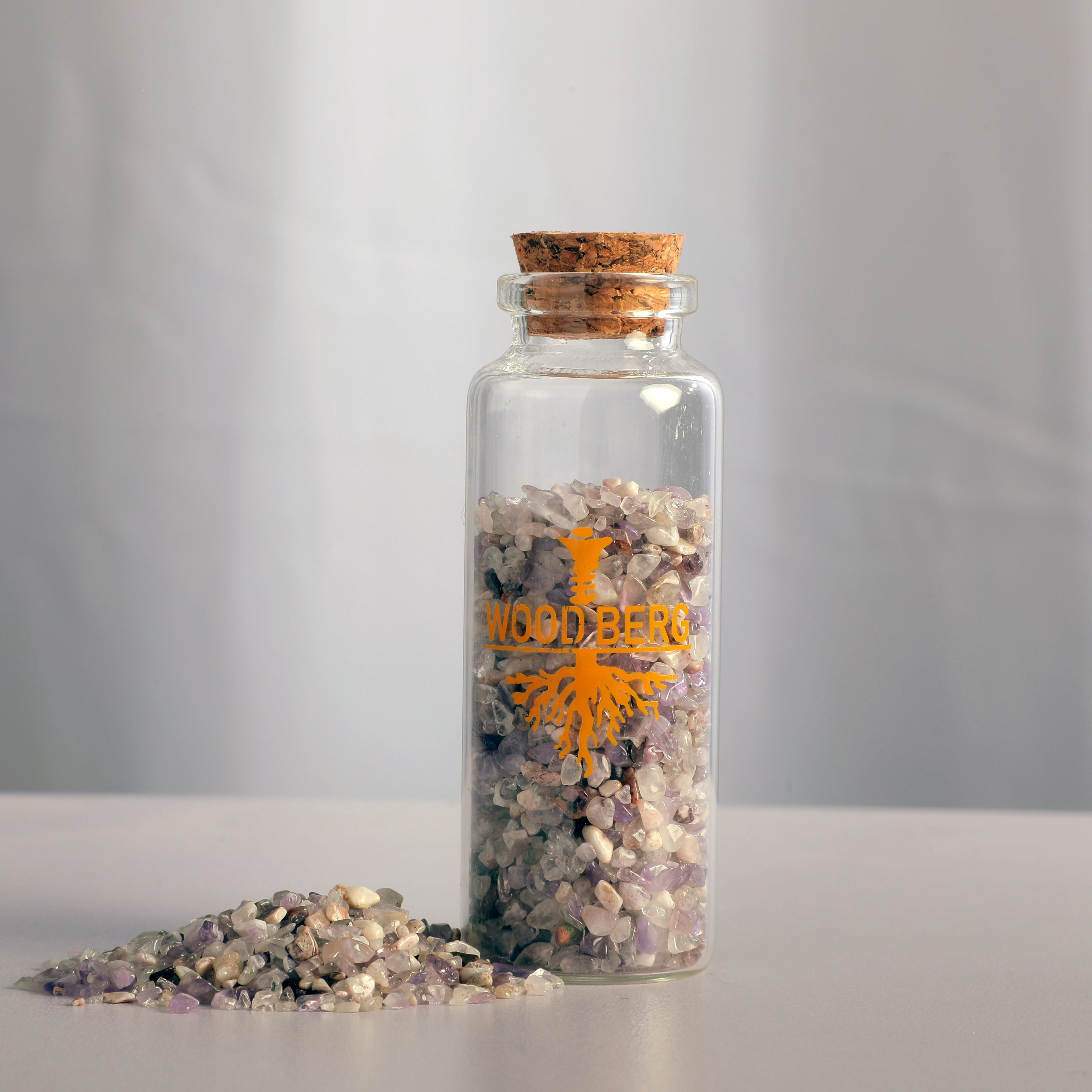 Woodberg - احجار كريستال جيود اميثست طبيعية لون نهدي