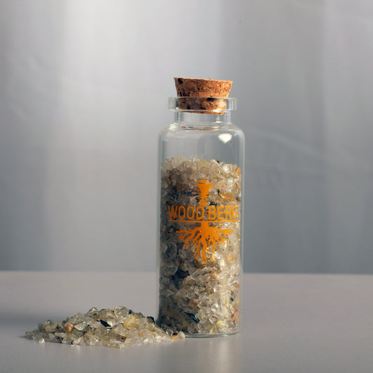 Woodberg - احجار كريستال جيود طبيعية لون ابيض عاجي