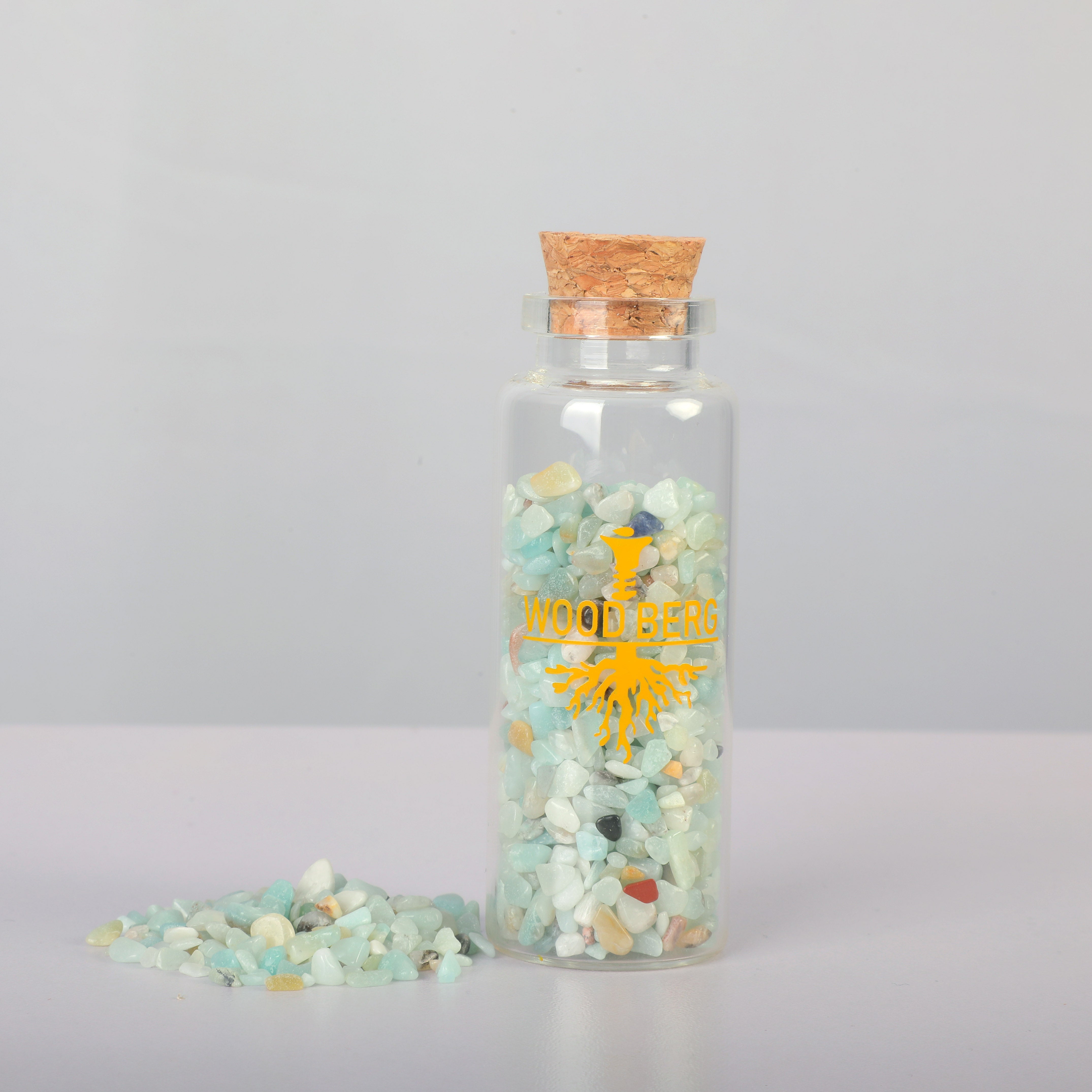 Woodberg - احجار كريستال جيود طبيعية لون تركواز بيبي بلو