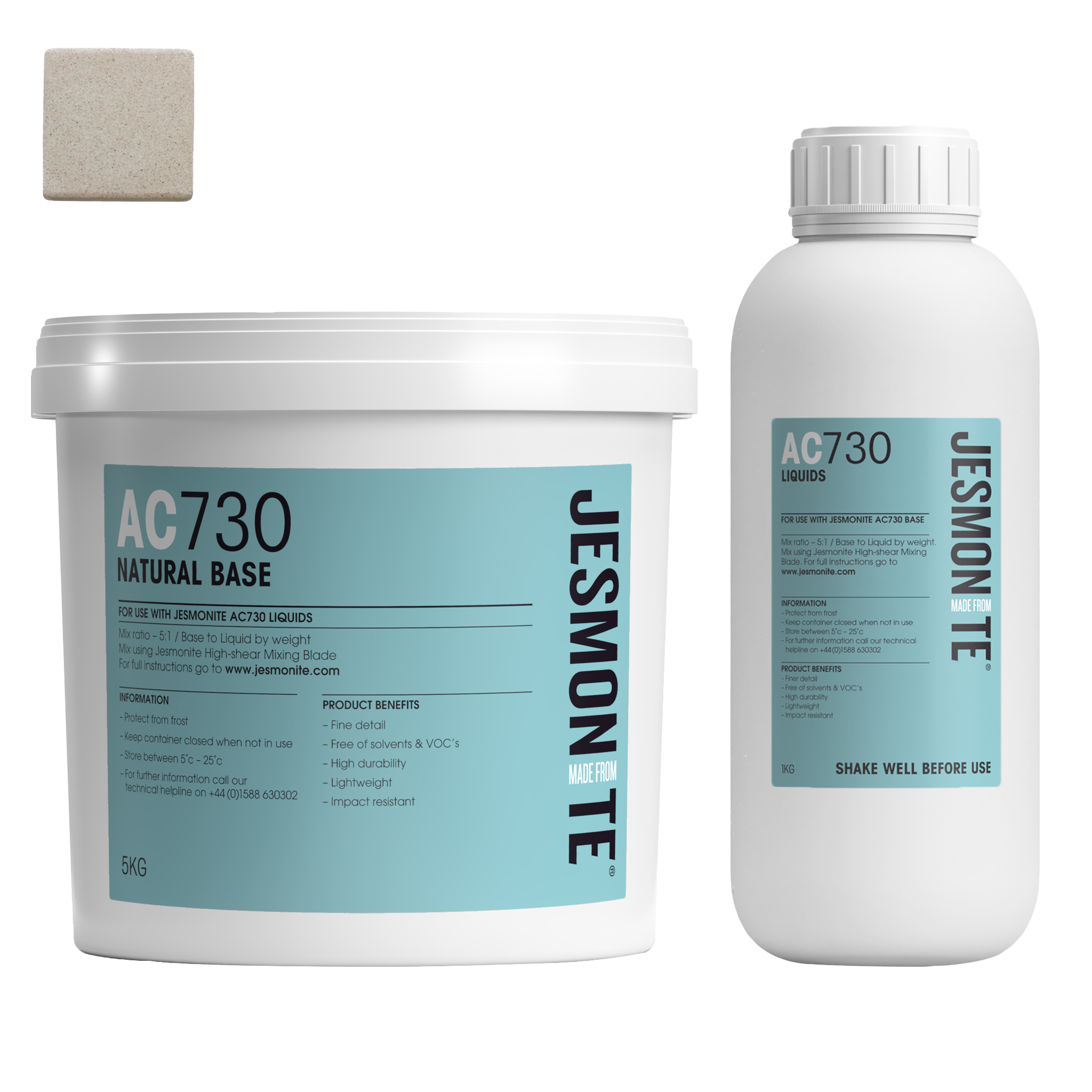 Woodberg - جيسمونايت 6 كيلو غرام AC730 لون حجر طبيعيي Natural Stone Base