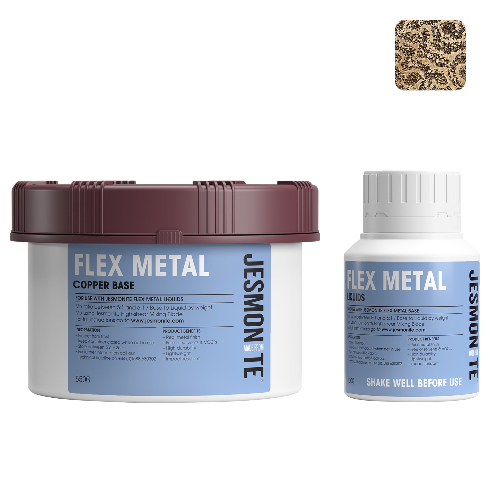 Woodberg - جل فلكس تأثير معدني نحاسي احمر ميتاليك 650 غرام - AC730 Flex Metal Copper Gel Coat