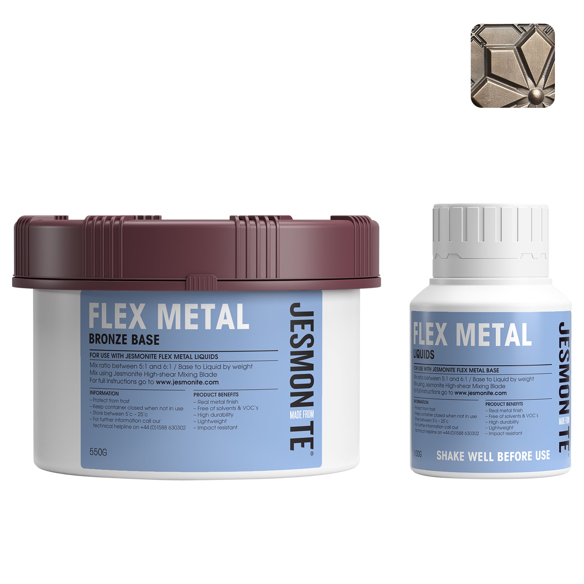 Woodberg - جل فلكس تأثير معدني برونزي ميتاليك 650 غرام - AC730 Flex Metal Bronze Gel Coat