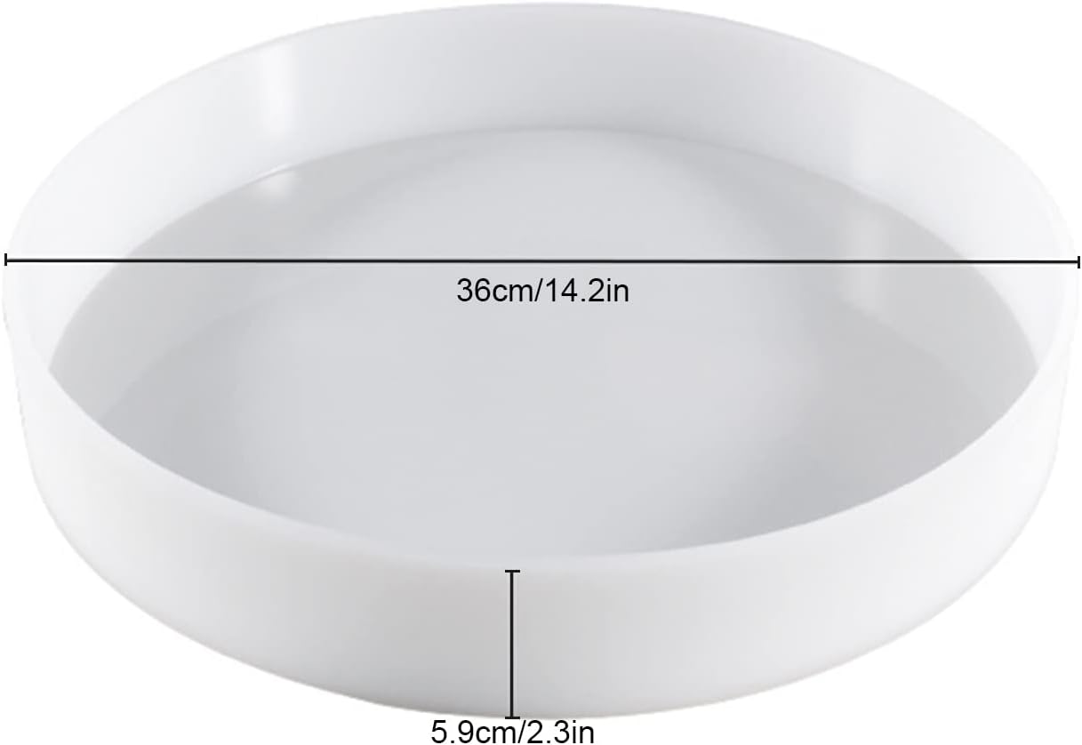 Woodberg - قالب سيليكون دائري لصنع طاولات الريزن حجم وسط 35 سم - سماكة 6 سم 
