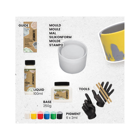 Woodberg - باكيج للمُبتدئين لصناعة حامل شموع - Jesmonite AC100 MICRO KIT