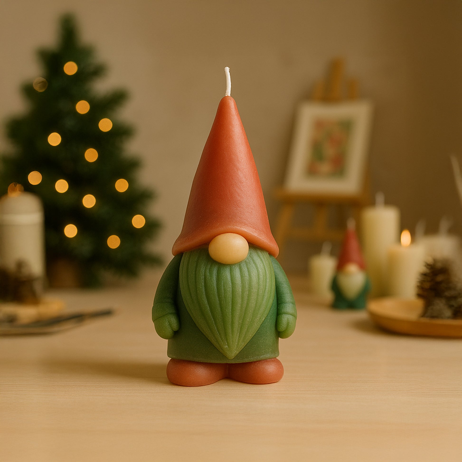 قزم الميلاد مصنوع من الشمع