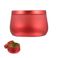 Woodberg - وعاء معدني ستانلس لصب الشمع دائري بيضاوي أحمر كبير 
