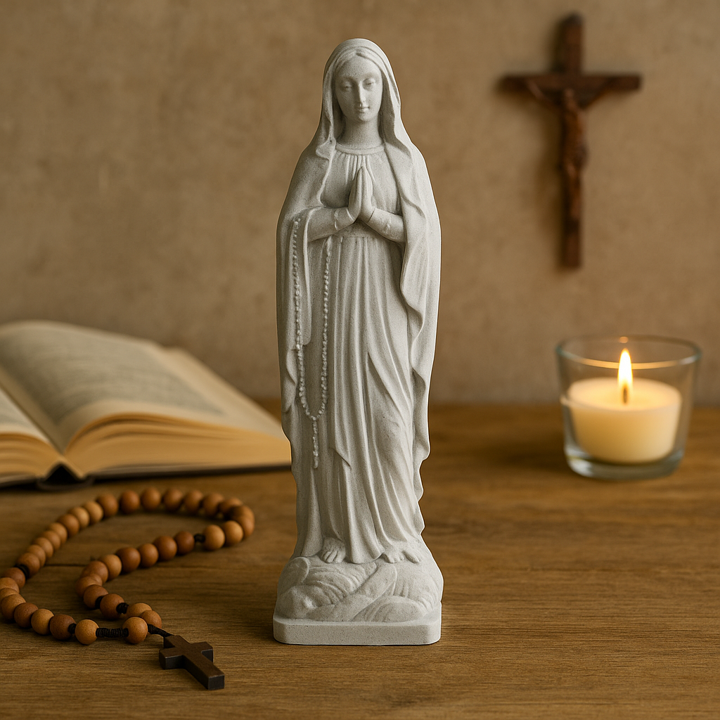 مريم العذراء من الجيسمونايت و الكونكريت