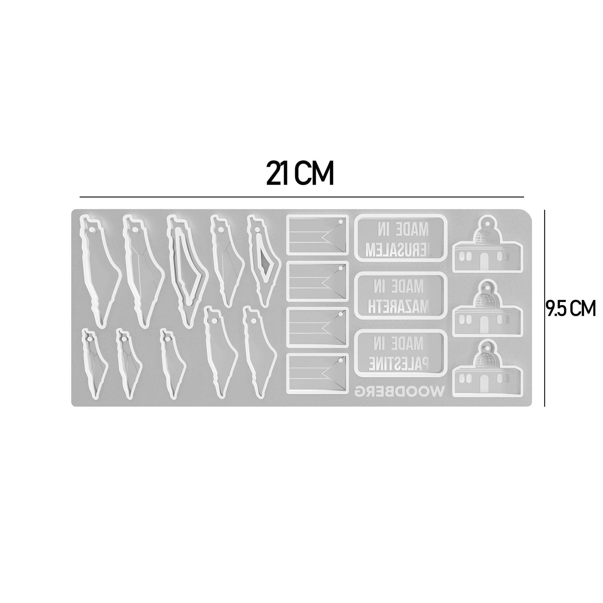 Woodberg - قالب سيليكون فلسطين 20 شكل لصنع الاكسسوارات و المجوهرات و التعليقات 